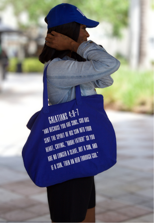 I Am His Daughter Tote Bag – Zippered with Interior Pocket